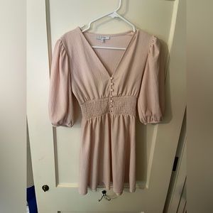 Pink V neck dress from Altar’d State